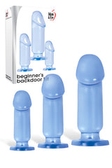 Adam & Eve Beginner's Backdoor Kit - Set of 3 Clear Butt Plugs