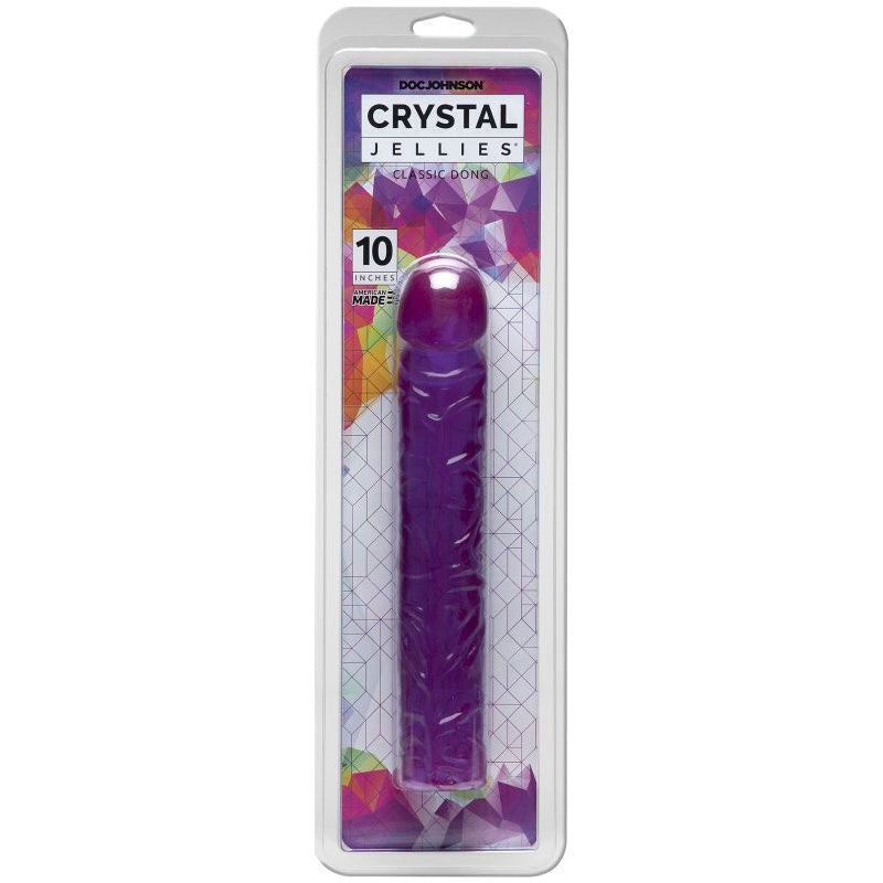 25cm Classic Flexible Jelly Dong - Purple - Shhh...