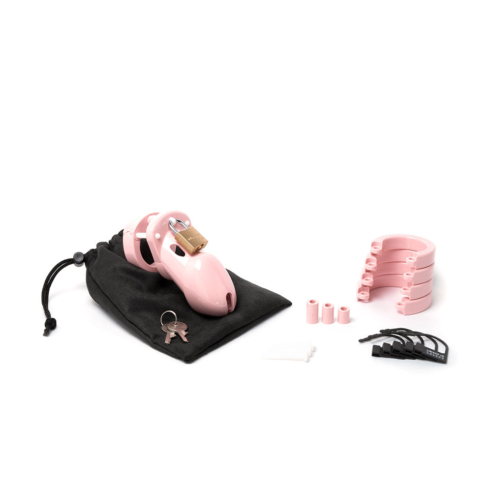 CB-3000 Chastity Cock Cage Kit - Pink