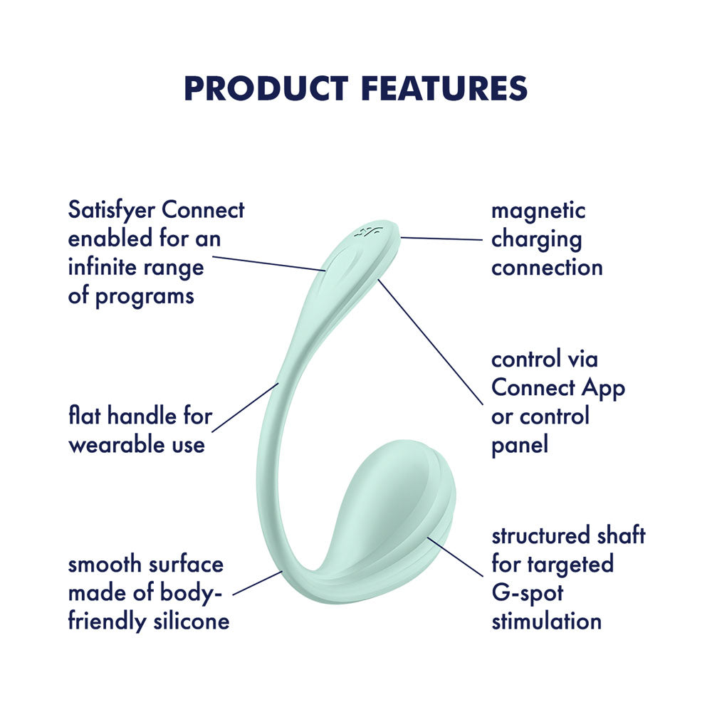 Satisfyer Smooth Petal Wearable G-Spot Vibe - Mint