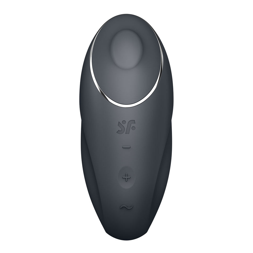 Satisfyer Tap & Climax 1 Waterproof Lay On Vibrator - Dark Grey