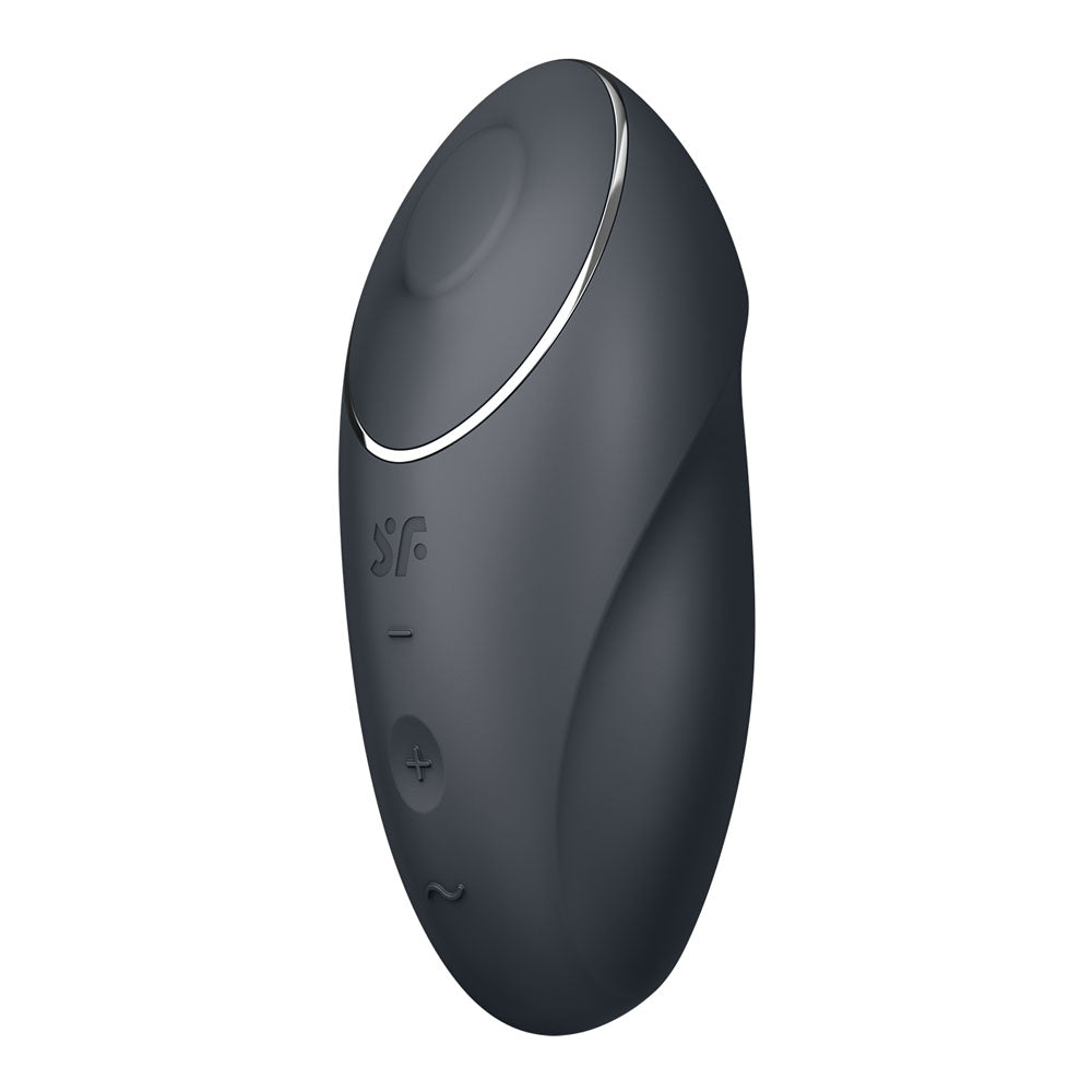 Satisfyer Tap & Climax 1 Waterproof Lay On Vibrator - Dark Grey