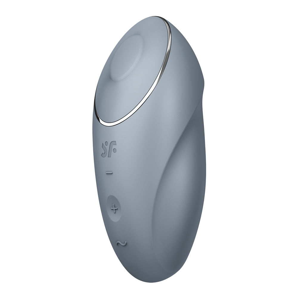 Satisfyer Tap & Climax 1 Waterproof Lay On Vibrator - Blue Grey