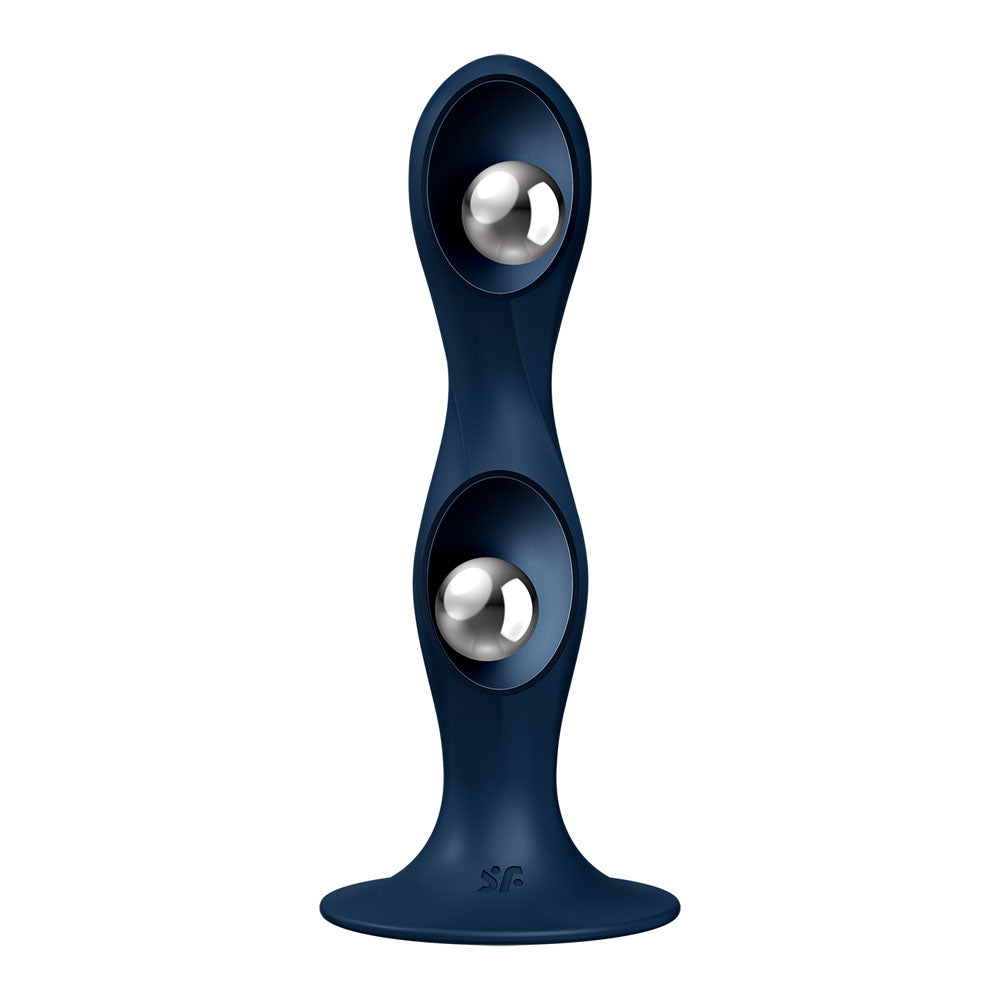 Satisfyer Double Ball-R Kinetic Anal & Vaginal Dildo - Dark