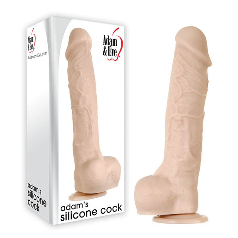 Adam & Eve True Feel XL 25cm Curved Cock - Flesh Colour