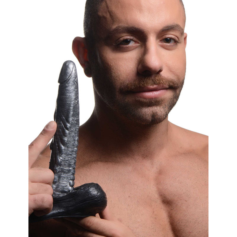 Creature Cocks The Gargoyle Rock Hard Silicone Dildo - Silver 23.6 cm