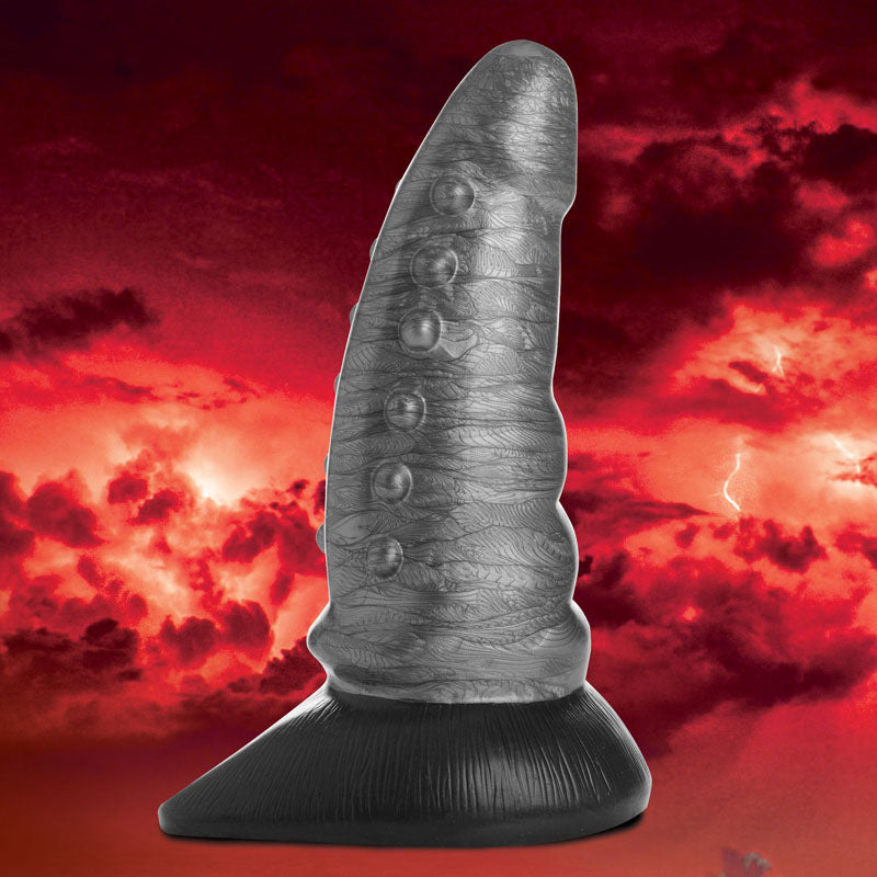 Creature Cocks Beastly Tapered Bumpy Silicone Dildo - Silver 21 cm