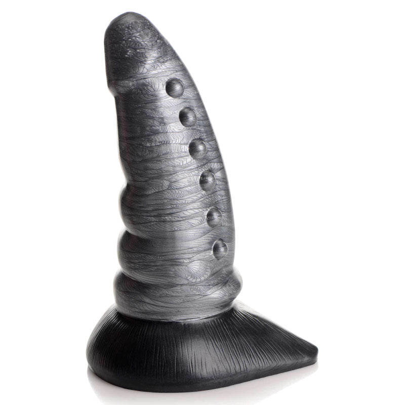 Creature Cocks Beastly Tapered Bumpy Silicone Dildo - Silver 21 cm