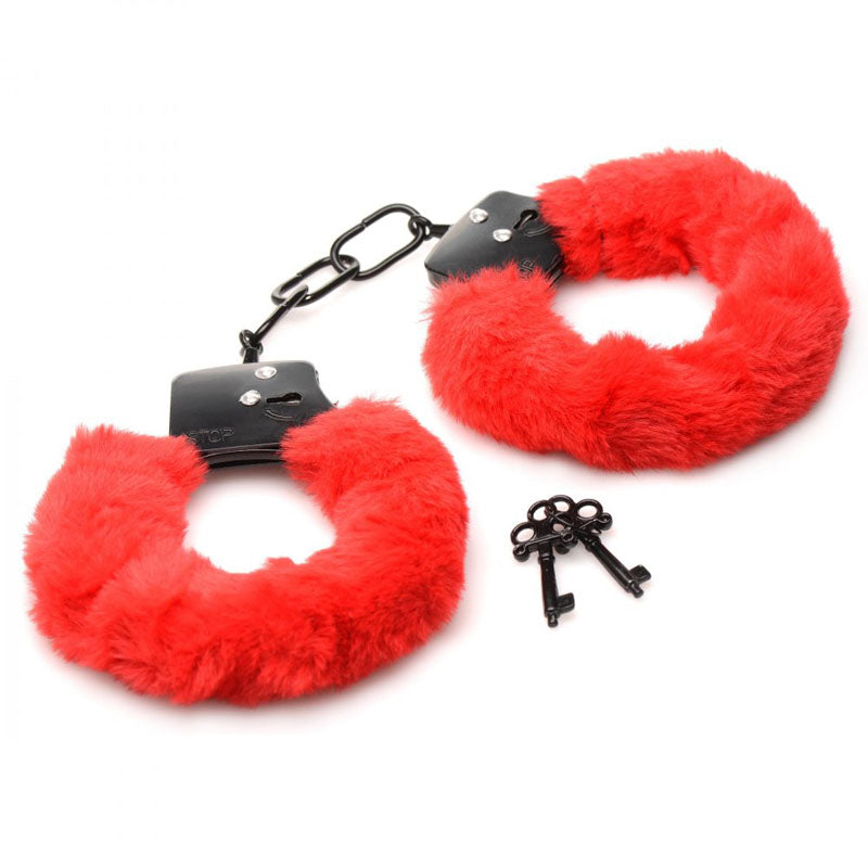 Master Series Cuffed in Fur Starter Cuffs - Red