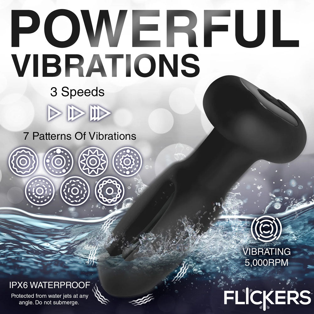 Inmi Flickers Bum Flick Flicking & Vibrating Butt Plug -  14 cm USB Rechargeable Flicking Butt Plug with Remote