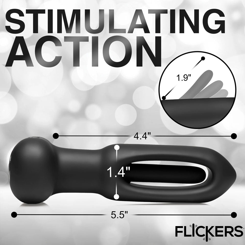 Inmi Flickers Bum Flick Flicking & Vibrating Butt Plug -  14 cm USB Rechargeable Flicking Butt Plug with Remote