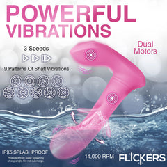 Inmi 15cm Flicking G-Spot Vibrator with Remote - Pink