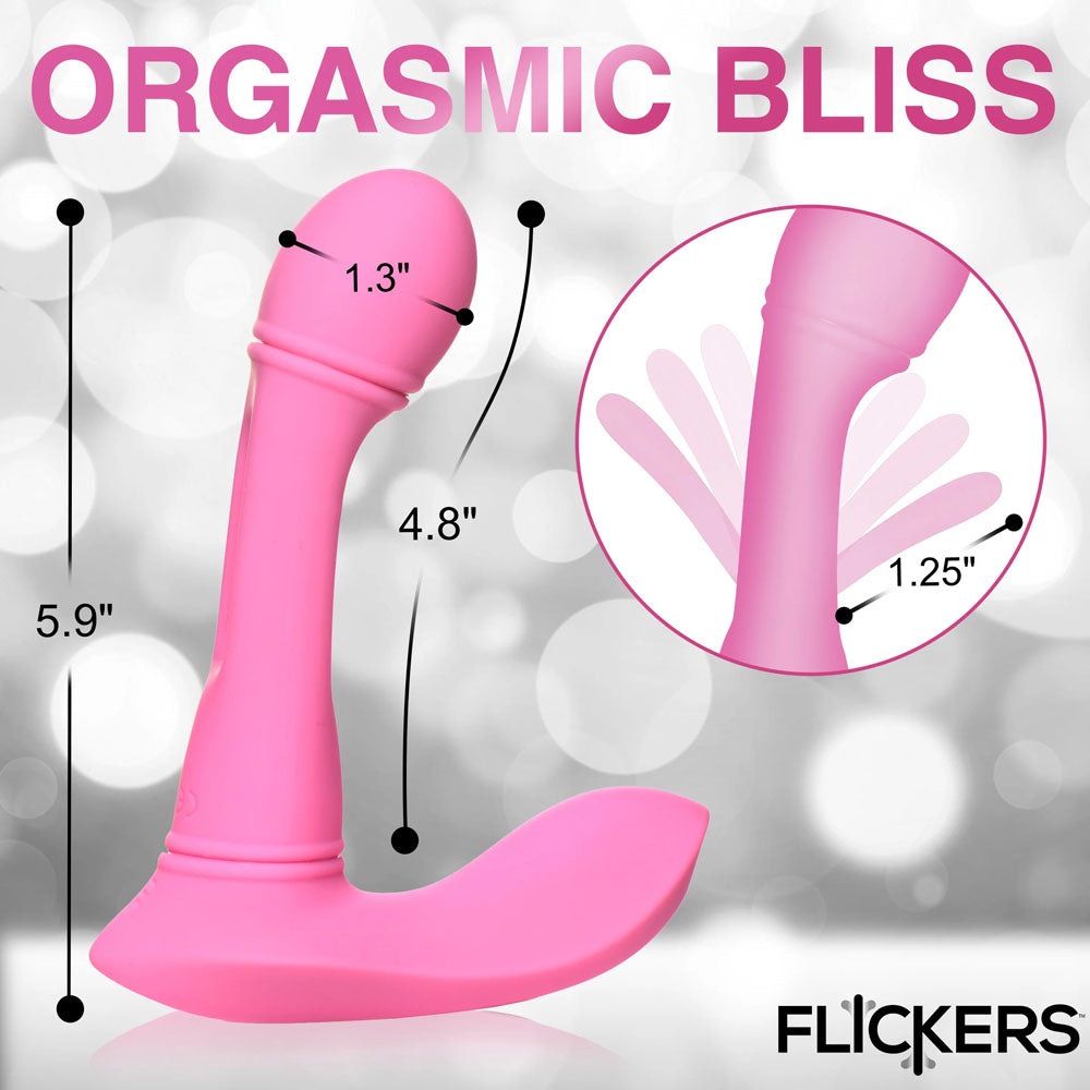 Inmi 15cm Flicking G-Spot Vibrator with Remote - Pink