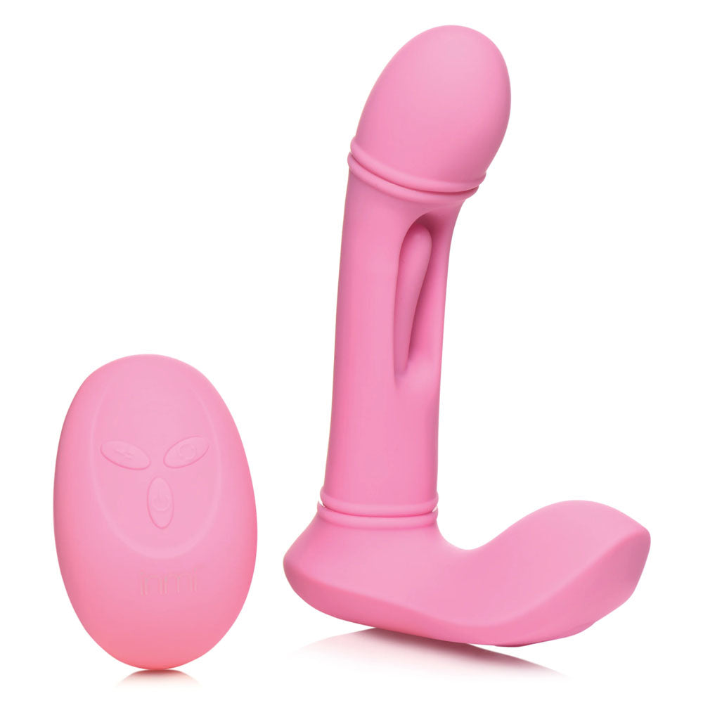 Inmi 15cm Flicking G-Spot Vibrator with Remote - Pink