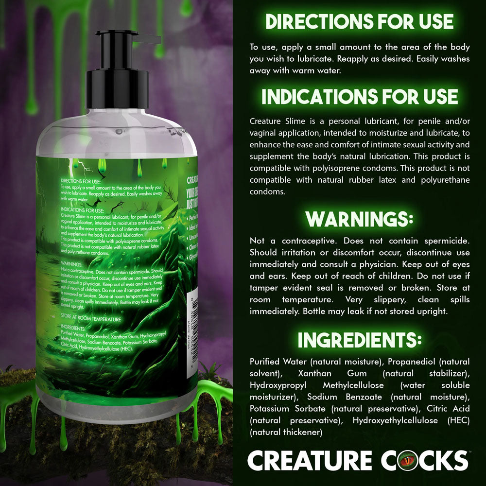 Creature Cocks Water-Based Lubricant - 473 ml - Water Based Lubricant - 473 ml Pump Bottle