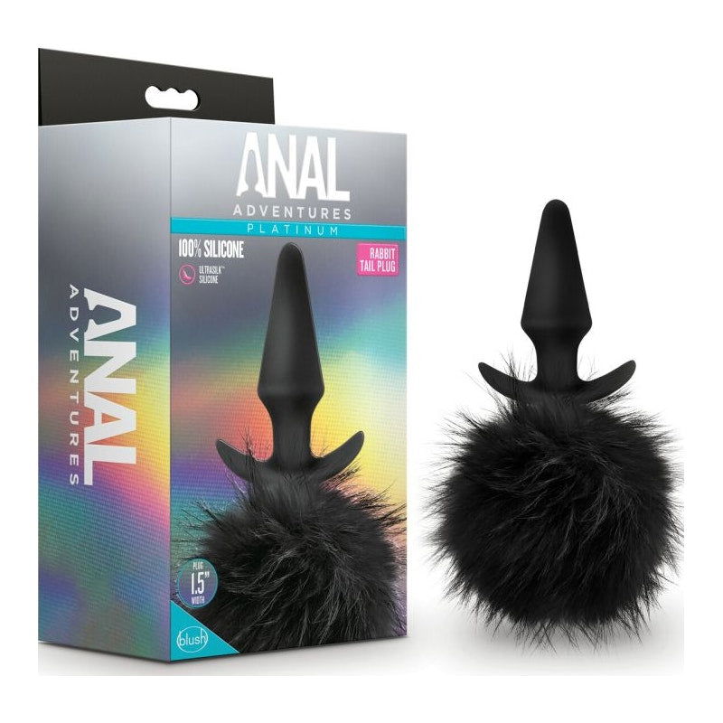 Anal Adventures Platinum Rabbit tail Butt Plug - Shhh...