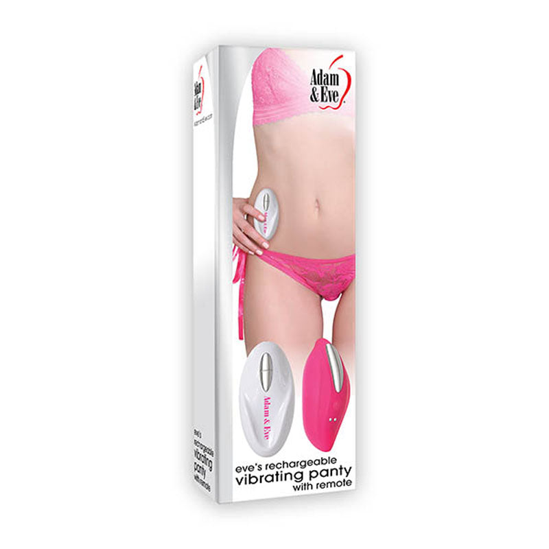 Adam & Eve Eve's Rechargeable Vibrating Panty With Remote - Pink