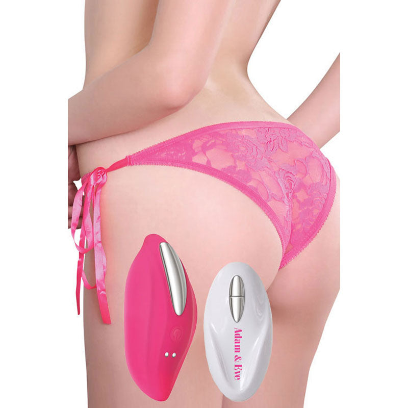 Adam & Eve Eve's Rechargeable Vibrating Panty With Remote - Pink