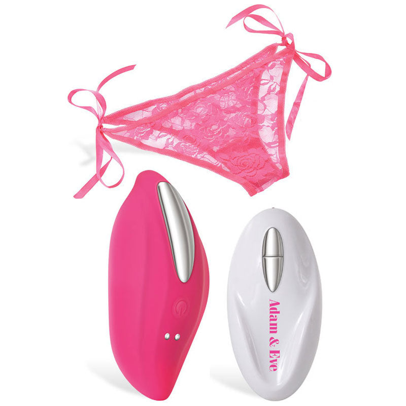 Adam & Eve Eve's Rechargeable Vibrating Panty With Remote - Pink