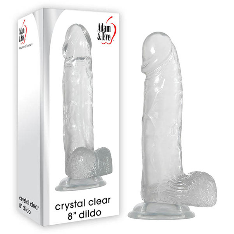 Adam & Eve Crystal 20cm Dildo -  Clear