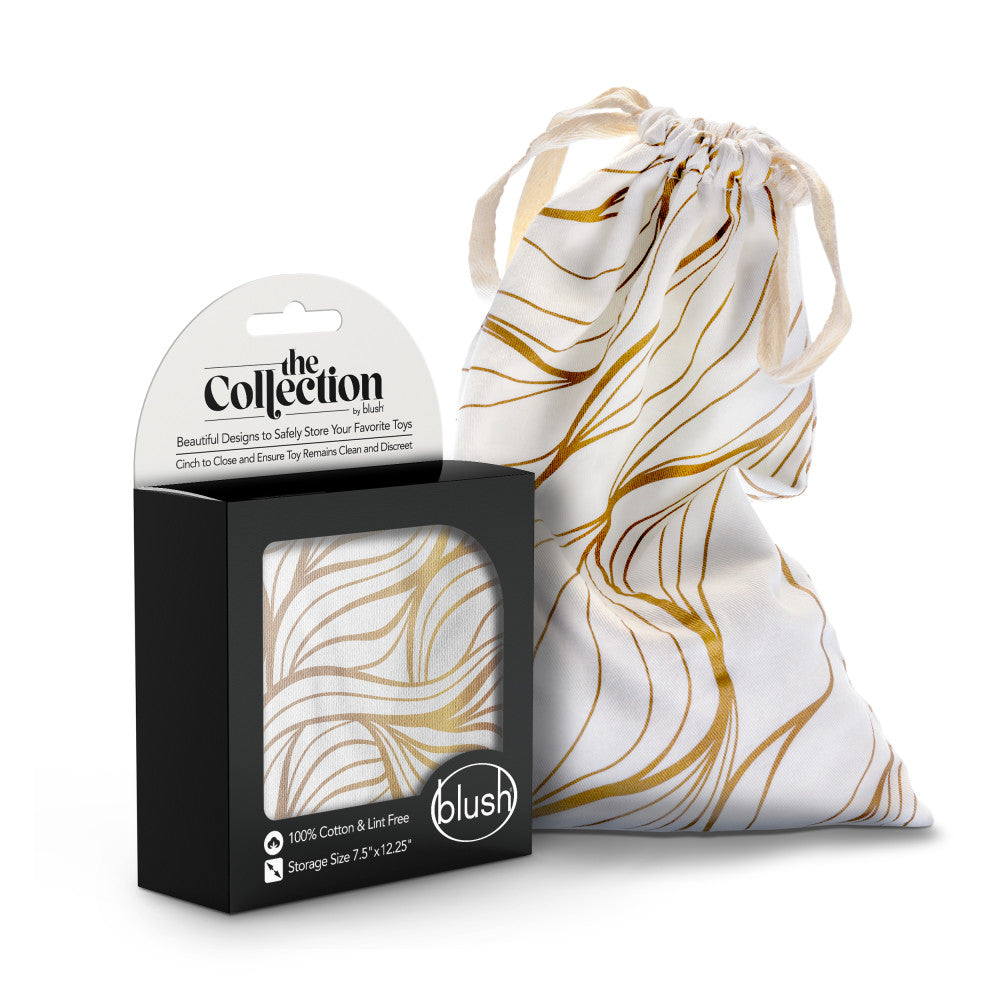 The Collection Embrace Sex Toy Storage Bag - Gold Swirl