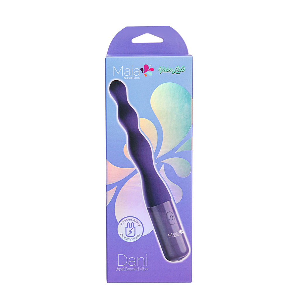 Maia DANI Vibrating Beaded Anal Wand - Purple