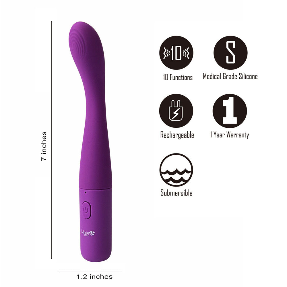 Maia CHELSI Slimline G-Spot Vibrator - Purple