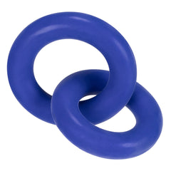 DUO Linked Cock/Ball Rings by Hunkyjunk Cobalt - Shhh...