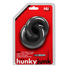 DUO Linked Cock/Ball Rings by Hunkyjunk Tar - Shhh...