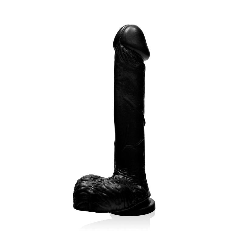 Cock w/ Balls and Suction Black 8in - Shhh...