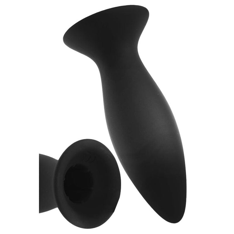 Adam & Eve Silicone Anal Trainer Kit with Rechargeable Vibrating Bullet - Black