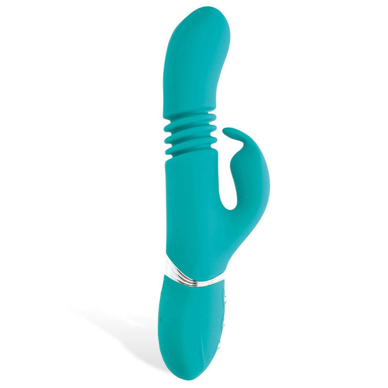 Adam & Eve Eve's Rechargeable Thrusting Rabbit - Green