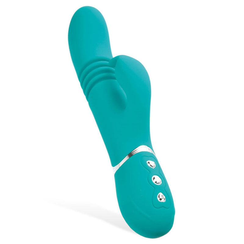 Adam & Eve Eve's Rechargeable Thrusting Rabbit - Green