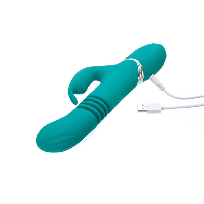 Adam & Eve Eve's Rechargeable Thrusting Rabbit - Green