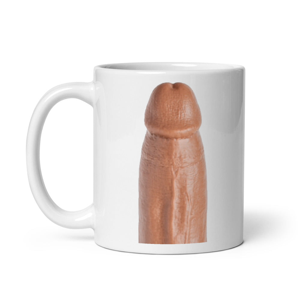 Glossy White Coffee Mug - Big Dick in 3 Cup Sizes