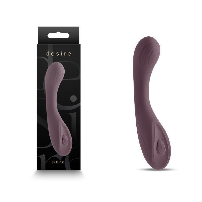 Desire Pure Silicone G-Spot Vibe - Purple - Shhh...