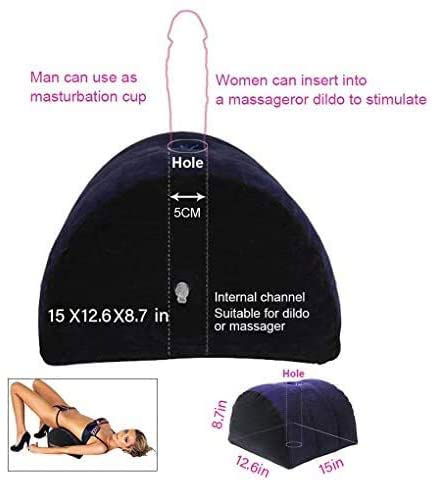 Domed sex pillow with dildo holder - Shhh...