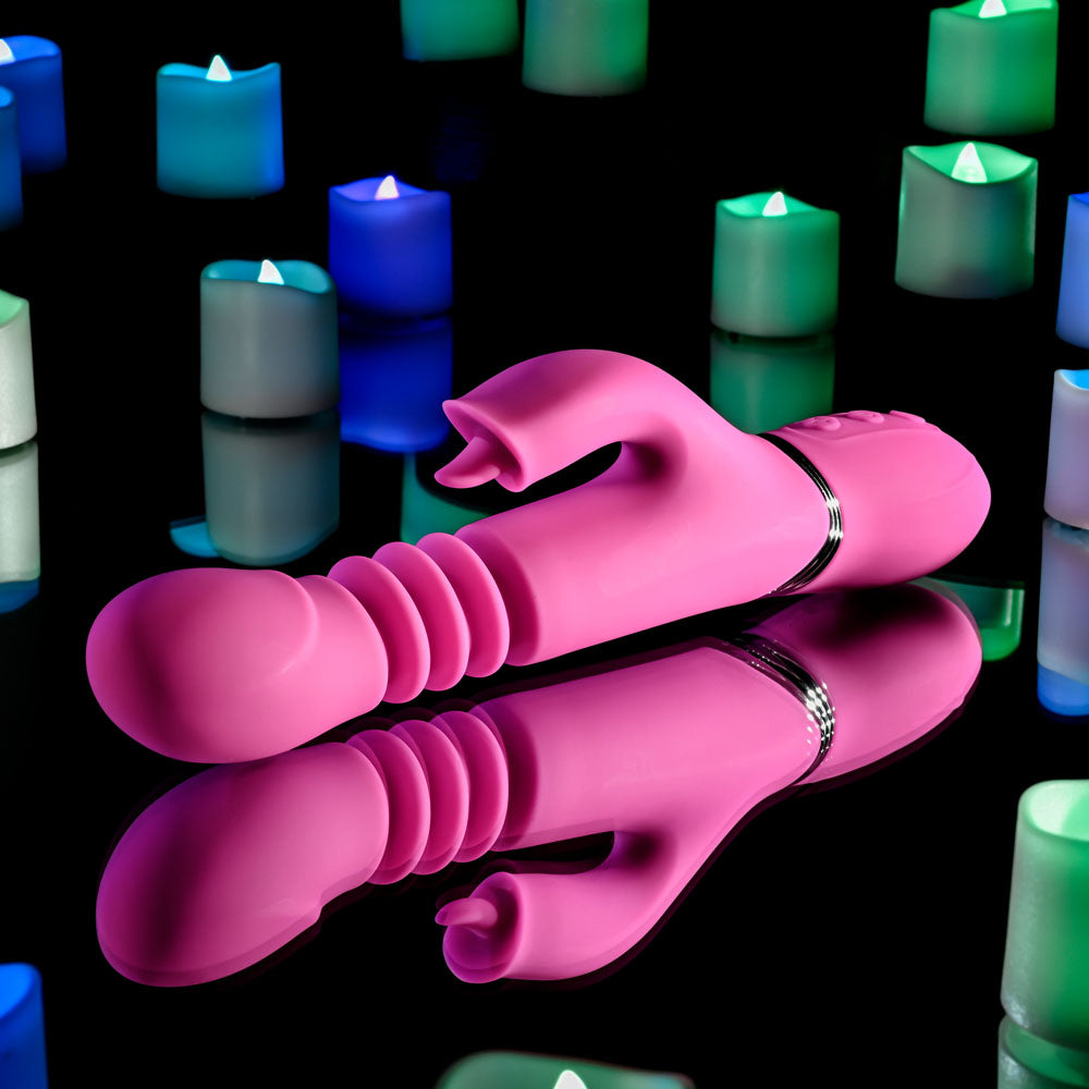 Evolved  DRAGON G-Spot Rabbit Vibrator - Pink