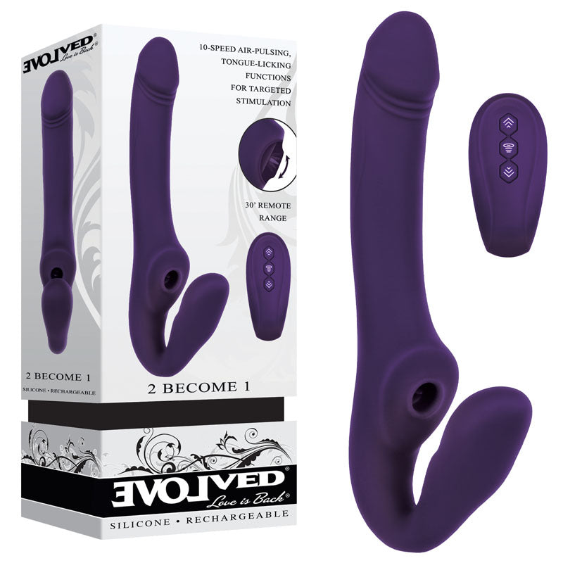 Evolved 2 BECOME 1 Multi function vibrator - Purple