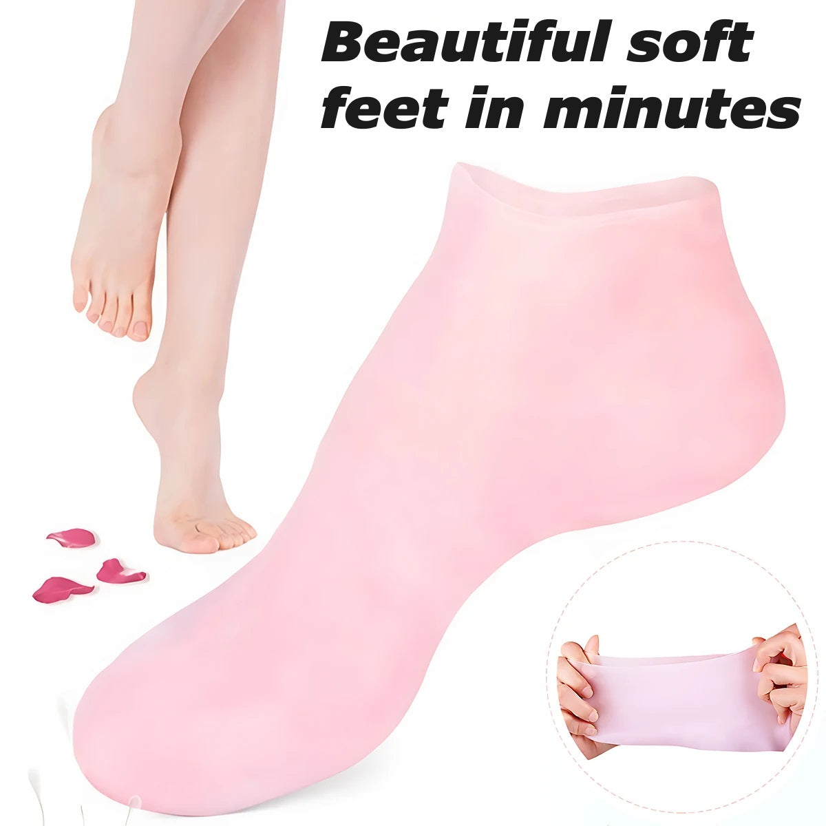 Silicone Foot Softener & Restorer Socks - One Size