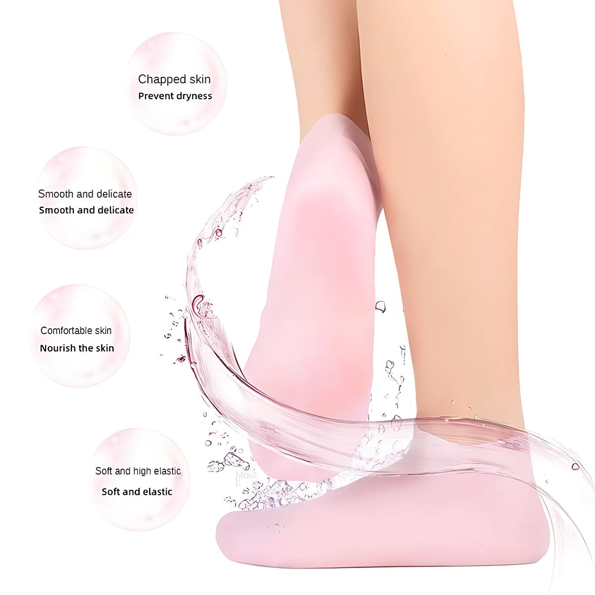 Silicone Foot Softener & Restorer Socks - One Size