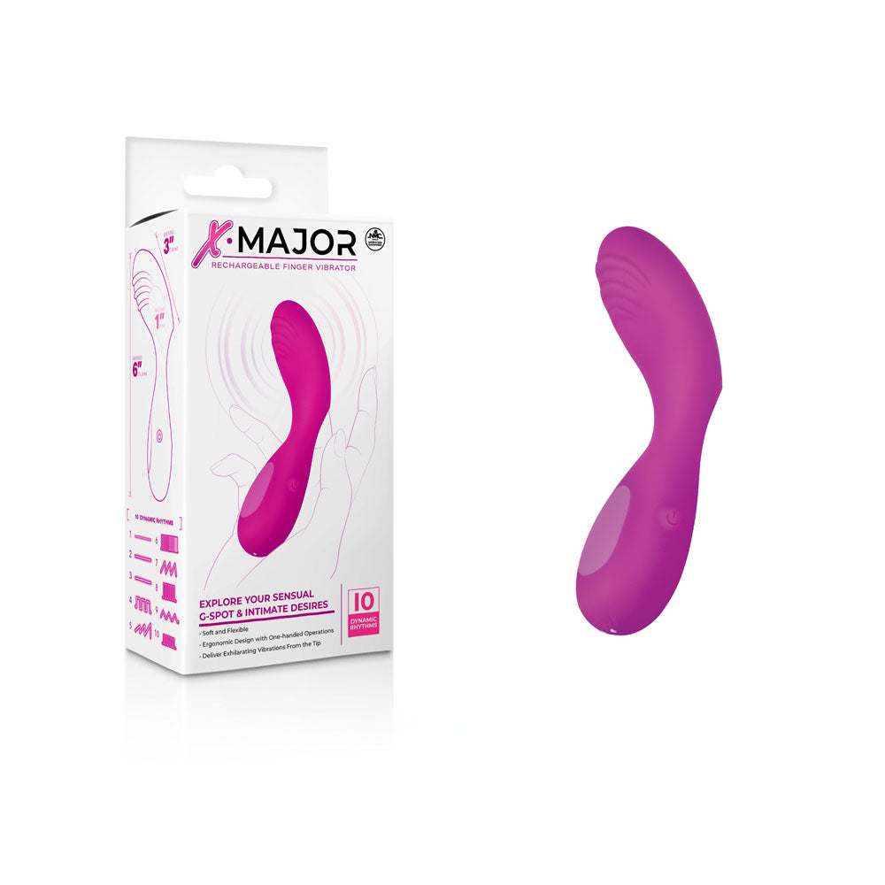 X Major G-Spot Targeting Finger Vibe - Pink