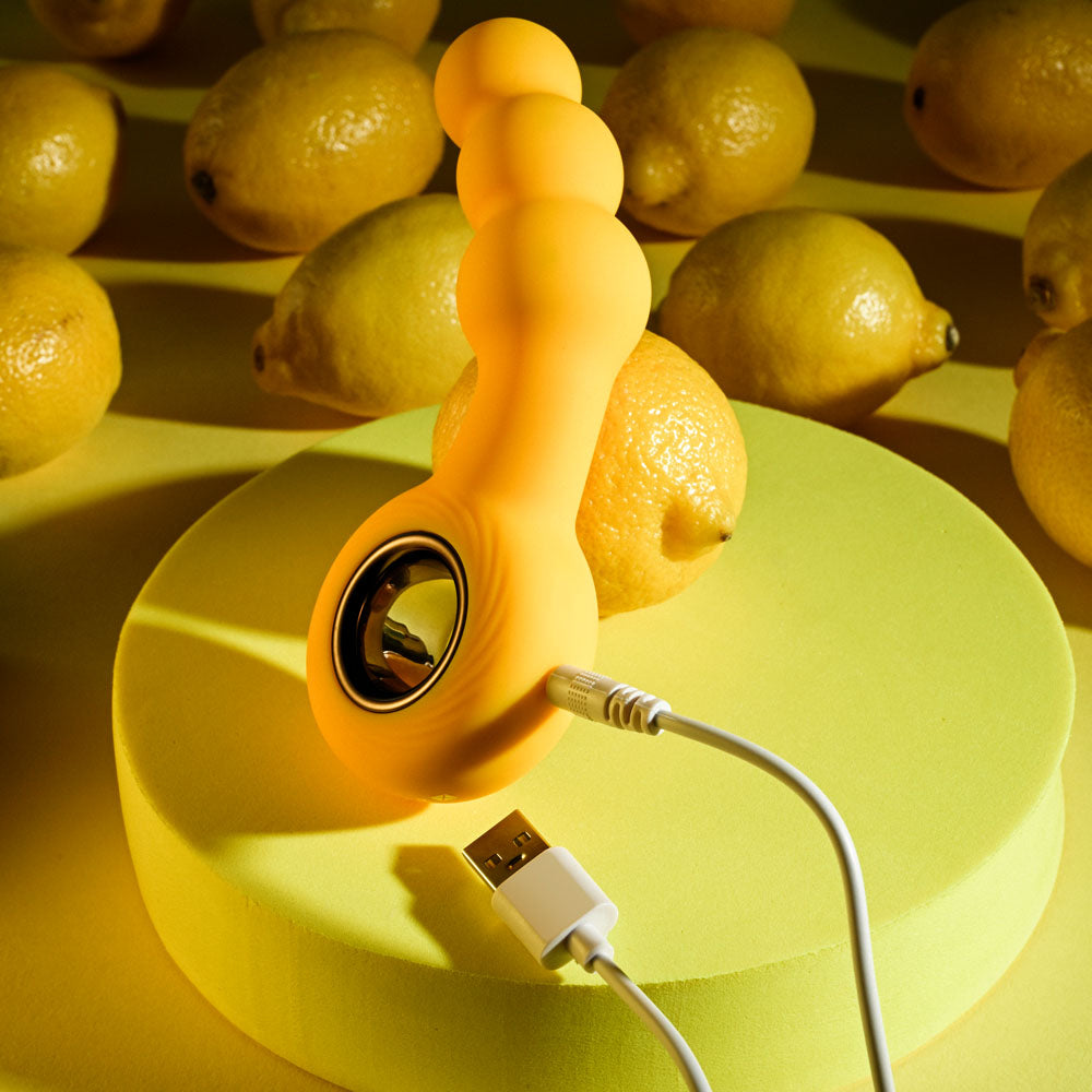 Gender X BUMBLE 14.9 cm USB Rechargeable Butt Plug - Yellow