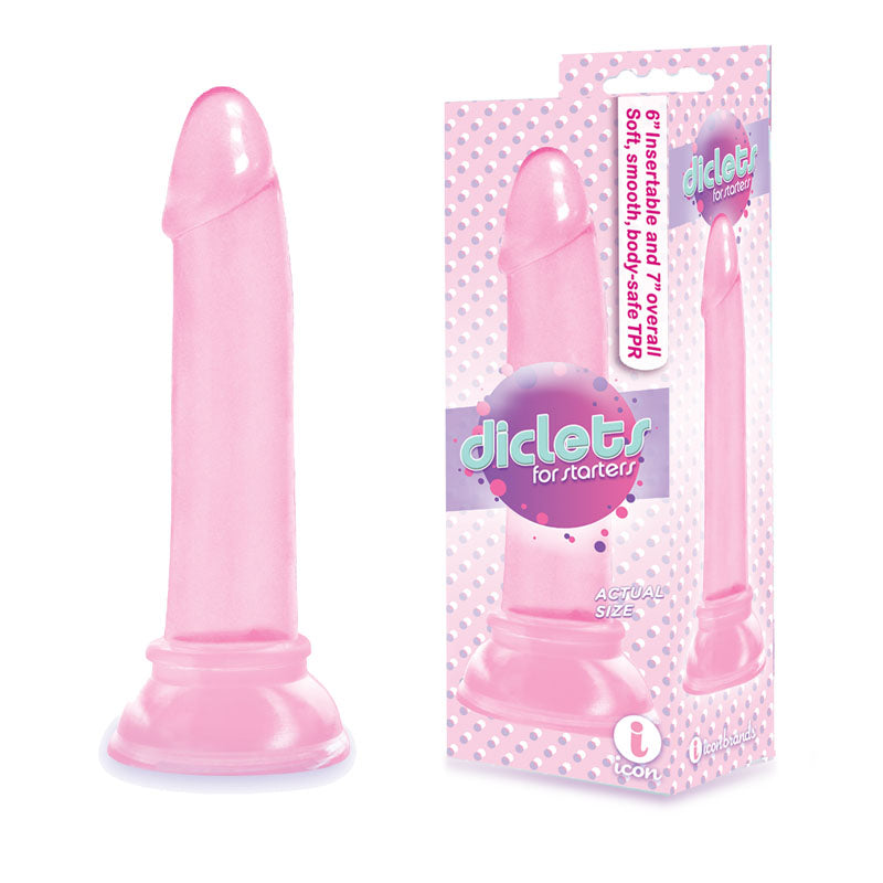 The 9's Diclets 17.8 cm Jelly Dildo - Pink