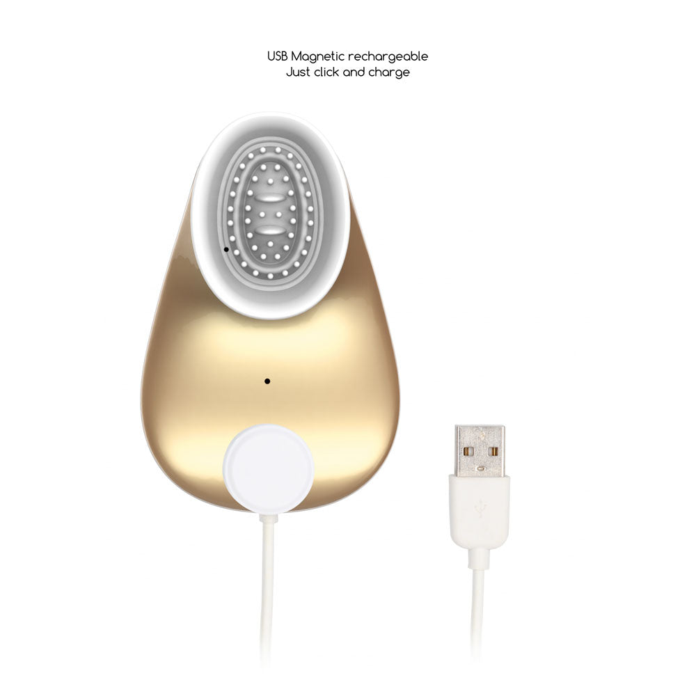 Twitch 1 Vibrator & Clit Suction Device - Gold