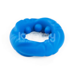 Pinnacle Pro Ridge Bump Stretcher Cock Ring - Blue