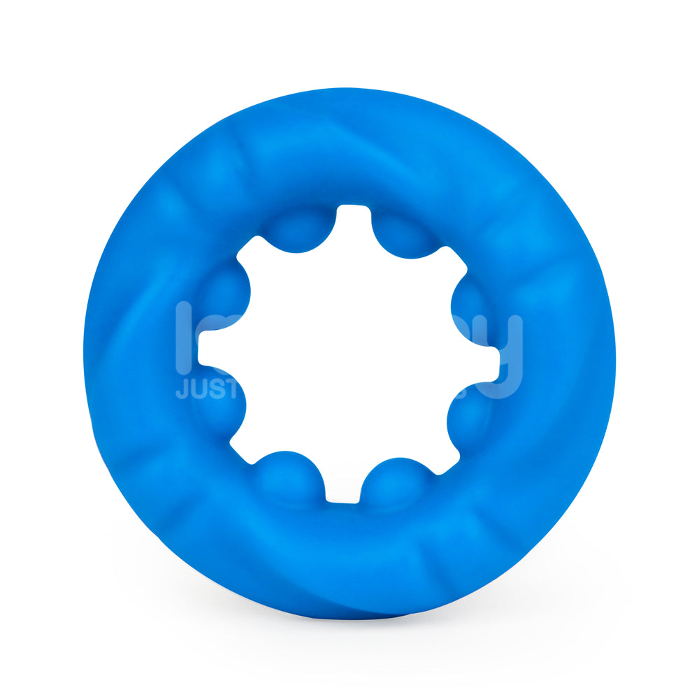 Pinnacle Pro Ridge Bump Stretcher Cock Ring - Blue