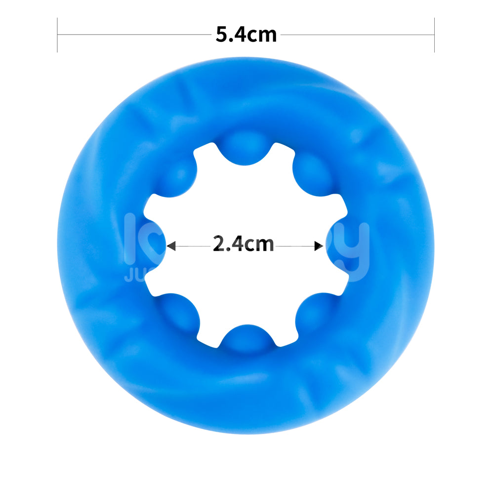 Pinnacle Pro Ridge Bump Stretcher Cock Ring - Blue