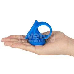 Pinnacle Pro Trio Grip Cock & Balls Ring & Enhancer - Blue