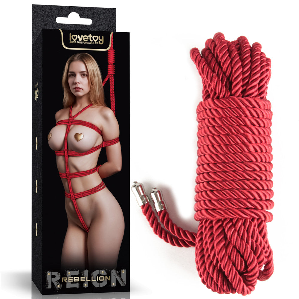 Rebellion Reign Silky Bondage Rope - 10 metre Red